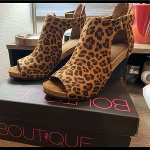 Boutique by Corky’s Leopard Wedges
